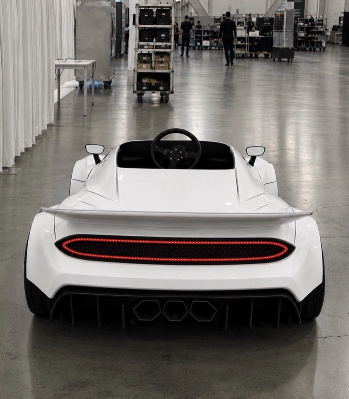 Lil Zoomers hypercar automotive prototype produced with robotic large-format additive manufacturing (LFAM) in PETG-GF.